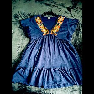 Vestido azul talla mediana